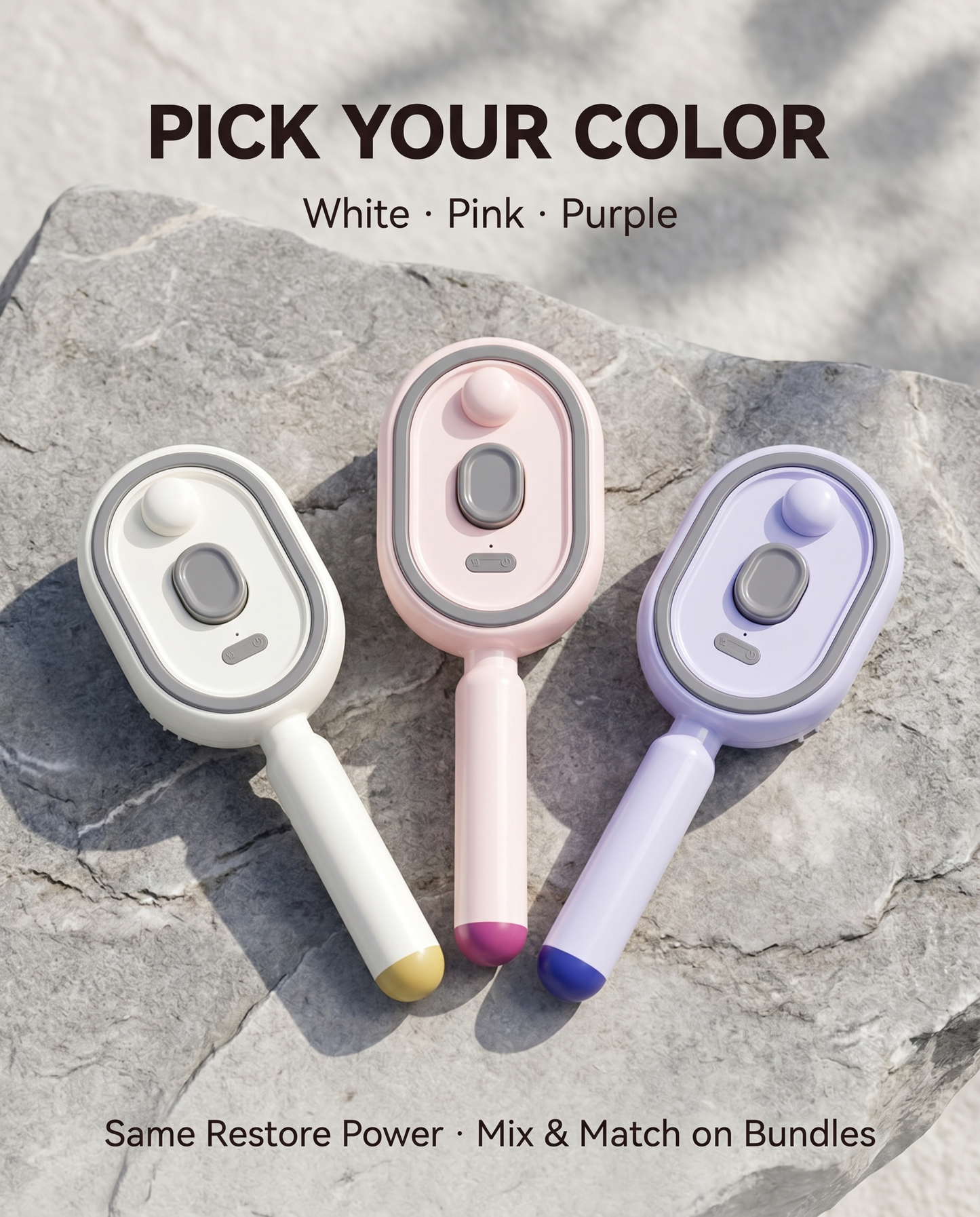 Pick your color — white, pink, purple mix and match bundles