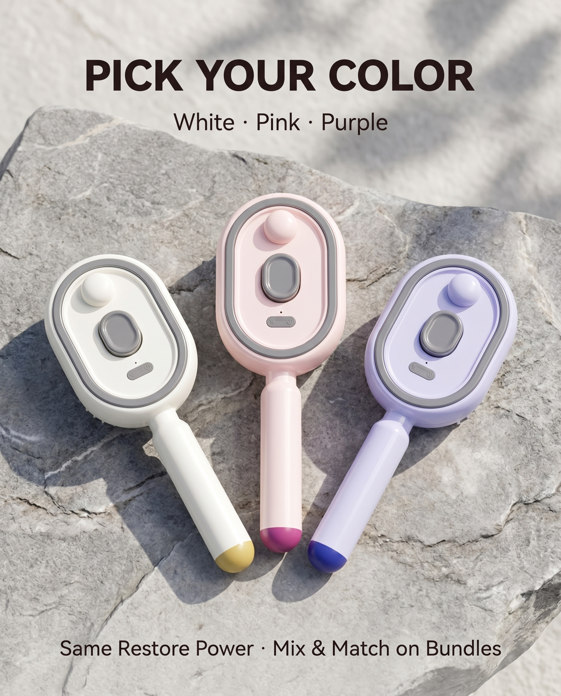 Pick your color — white, pink, purple mix and match bundles